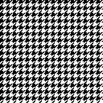 Houndstooth seamless pattern. Black and white vector abstract background Illustrazione stock