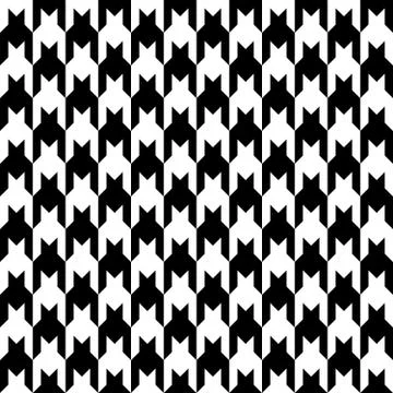 Houndstooth seamless pattern. Black and white vector abstract background Stock Illustration
