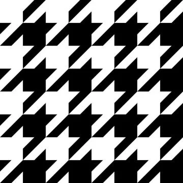 Houndstooth seamless pattern. Black and white vector abstract background Stock Illustration