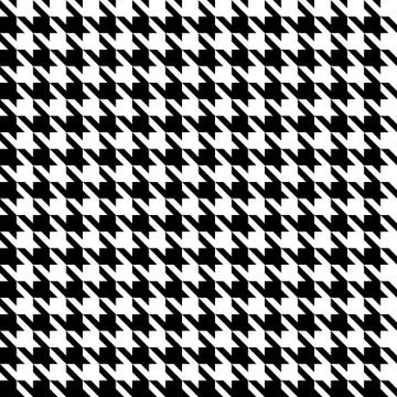Houndstooth seamless pattern. Black and white vector abstract background Stock Illustration