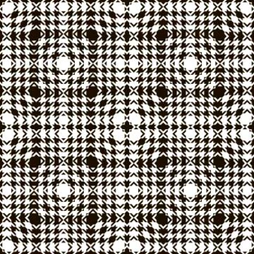 Houndstooth seamless pattern. Black and white zentangle checkere Stock Illustration