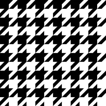 Houndstooth seamless pattern. Black and white fabric background. Classical Illustrazione stock