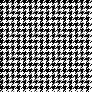 Houndstooth seamless pattern. Black and white fabric background. Classical Illustrazione stock