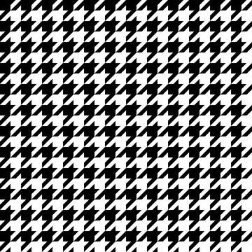 Houndstooth seamless pattern. Black and white fabric background. Classical Stock Illustration