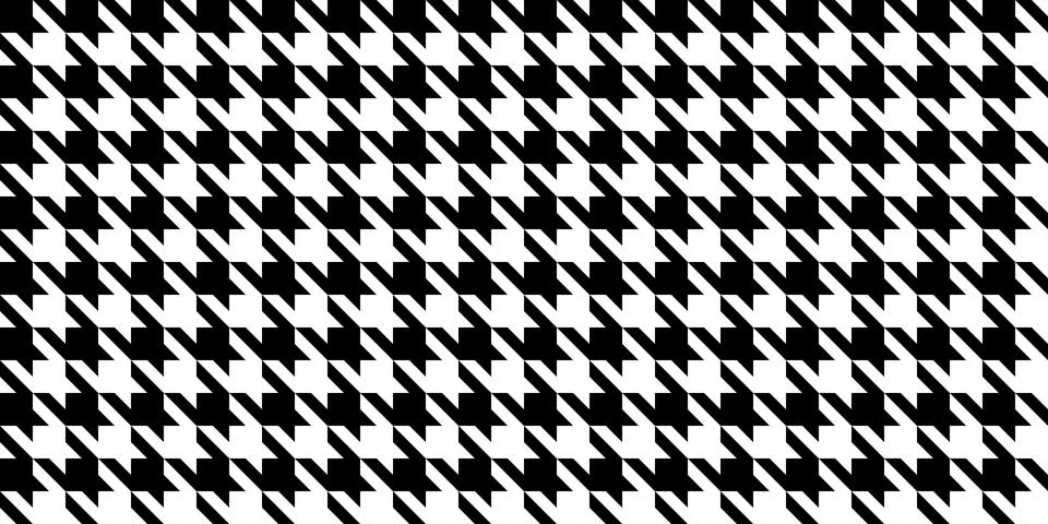 Houndstooth seamless pattern. Black and white dogs tooth repeating background Illustrazione stock