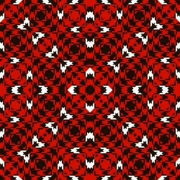 Houndstooth seamless pattern. Black white red hounds tooth backg Illustrazione stock