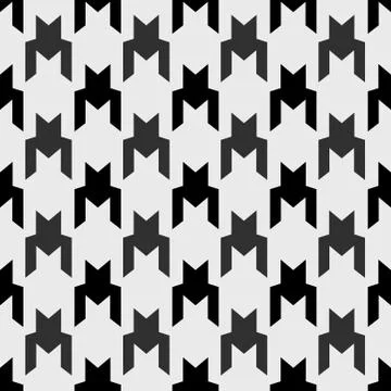 Houndstooth seamless pattern, monochrome. Can be used for wallpaper, pattern Stock Illustration