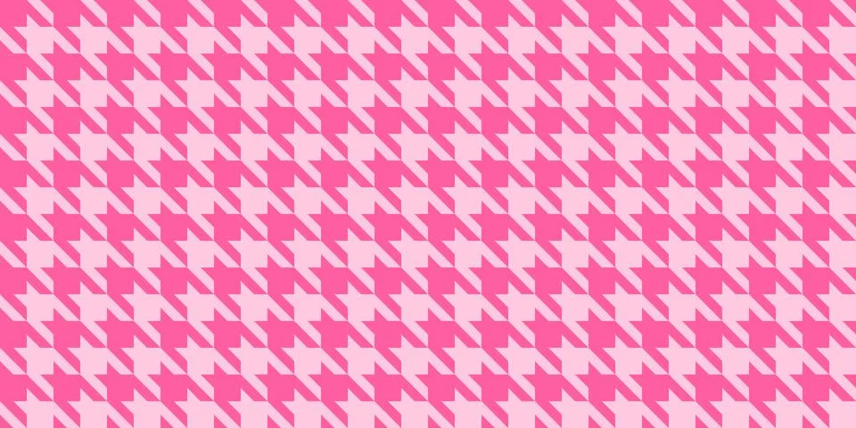 Houndstooth seamless pattern. Pink dogs tooth repeating background. Fabric 스톡 일러스트