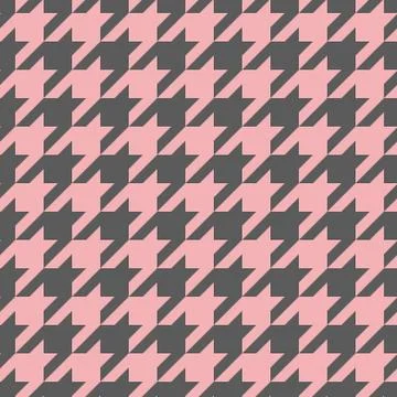 Houndstooth vector tile pink and  grey pattern or background Stock Illustration
