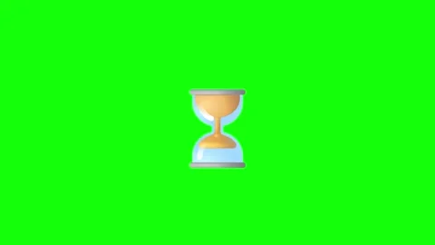 Hour Dynamic with Clock on Green Screen Chroma Key Background Stock Footage 337997482