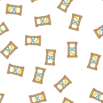 Hour glass vector seamless pattern Stock Illustration