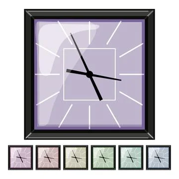 Hour wall clock cartoon vector graphic 스톡 일러스트