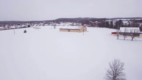 Houre barn snow Stock Footage 74153300