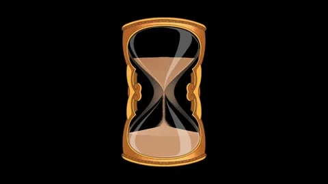 Hourglass 2D Animation Stock Footage 296268516