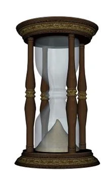 Hourglass - 3D render Illustrazione stock