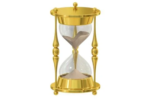Hourglass, 3D rendering Illustrazione stock