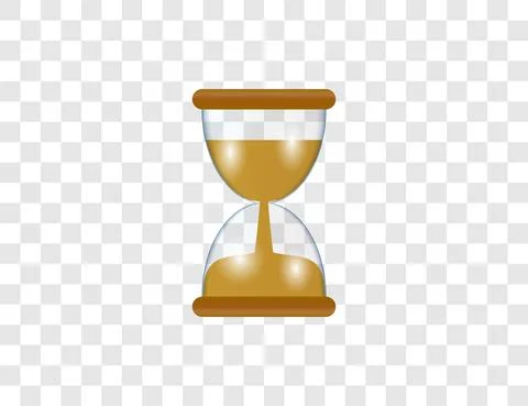 Hourglass, 3d, time icon. Vector illustration. Illustrazione stock