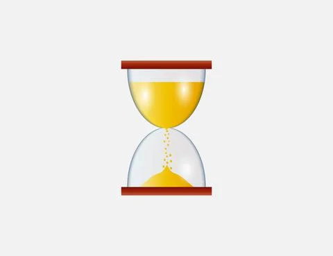 Hourglass, 3d, time icon. Vector illustration. Stock Illustration