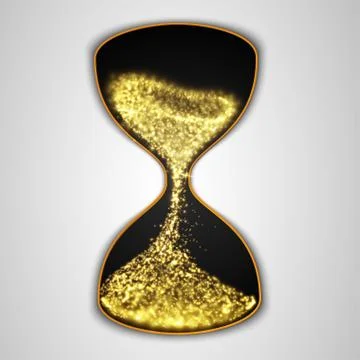 Hourglass, abstract magic sand clock wallpaper. Vector illustration. Stock Illustration