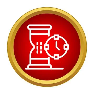 Hourglass and clock managing time and deadline icon Illustrazione stock