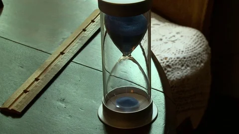 Hourglass and ruler Video stock 74765615