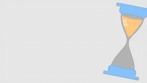 An hourglass. Animation on a transparent background. Stock Footage 159827904