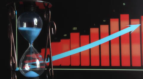 Hourglass on the background graphics Stock Footage 39538926