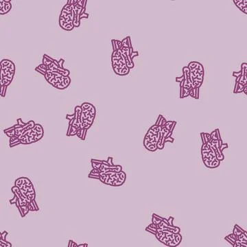 Hourglass brainstorm line vector seamless pattern 스톡 일러스트