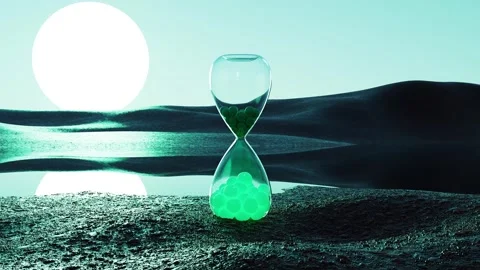 Hourglass with bubbles Stock Footage 261894805