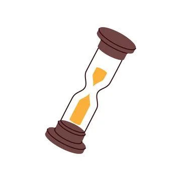 Hourglass chess timer illustration representing time control and speed Stock Illustration