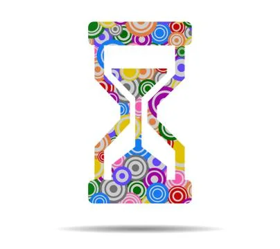 Hourglass circles icon vector イラスト素材