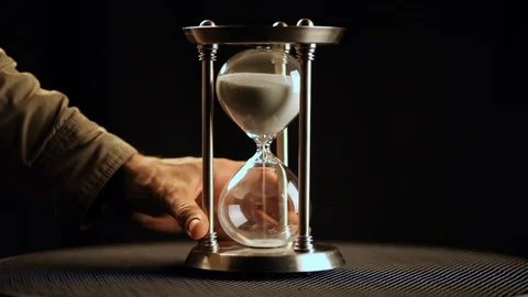 Hourglass. Clock. Glass Stock Footage 98721353