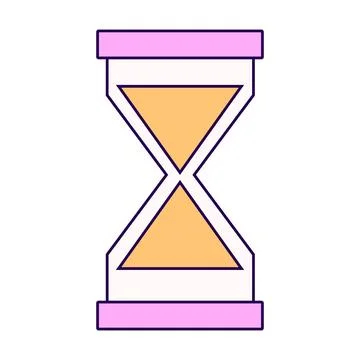 Hourglass computer mouse.Retro computer windowns elements. イラスト素材