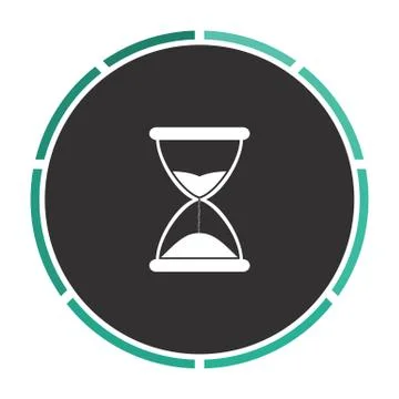 Hourglass computer symbol Stock Illustration