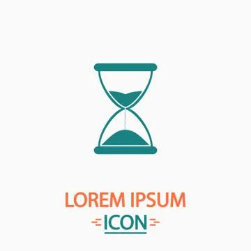 Hourglass computer symbol Illustrazione stock