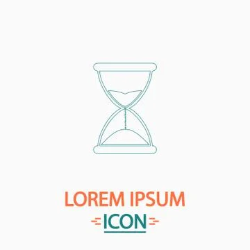 Hourglass computer symbol Stock Illustration