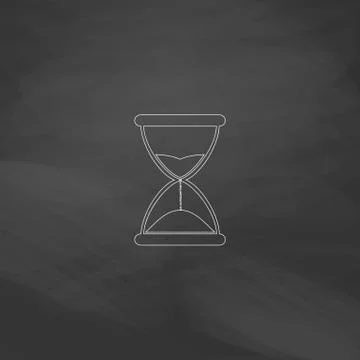 Hourglass computer symbol Stock Illustration