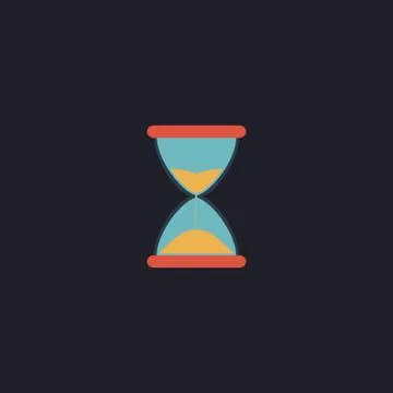Hourglass computer symbol Illustrazione stock
