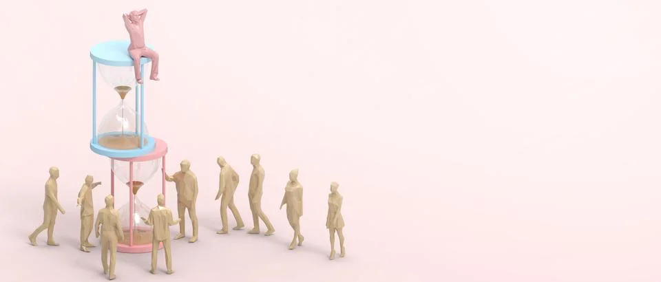 Hourglass concept of time and countdown in business development for future 스톡 일러스트