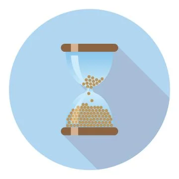 Hourglass Countdown Measurement Tool Stock Illustration