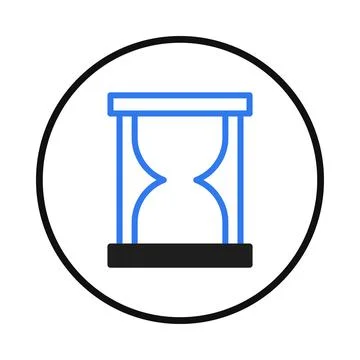 Hourglass countdown symbol with time passing representation of deadlines an.. Stock Illustration