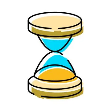 Hourglass counting down time deadline and urgency Stock Illustration