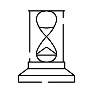 Hourglass counting down time with falling sand Stock Illustration