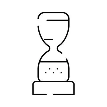 Hourglass counting down time with falling sand イラスト素材