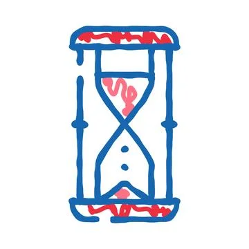 Hourglass counting down time urgent deadline concept Stock Illustration