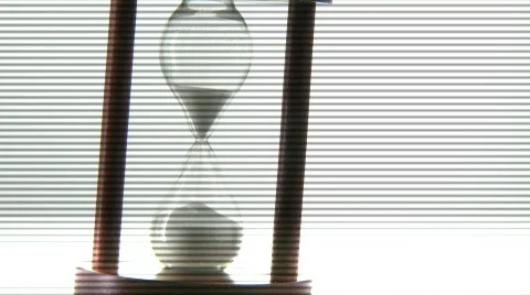 Hourglass counting the time seconds passing effect Stock Footage 624754