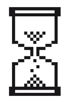 Hourglass cursor isolated over white background. vector Stock Illustration