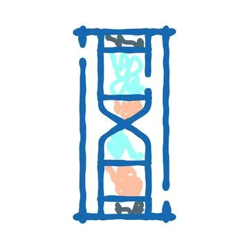 Hourglass device measuring time and deadline countdown イラスト素材