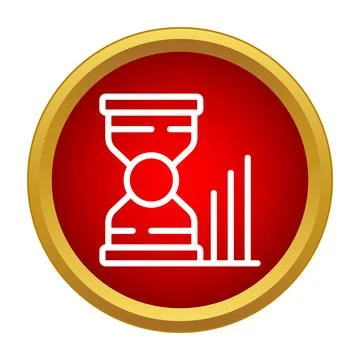 Hourglass displaying time management performance statistic data イラスト素材