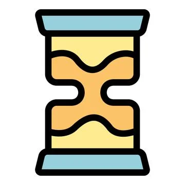 Hourglass with falling sand measuring passing time イラスト素材